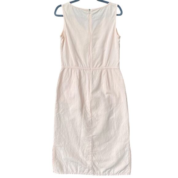 Mat De Misaine Womens Size 40 (Large) V Neck Back Zip Sleeveless A Line Dress - Picture 3 of 6